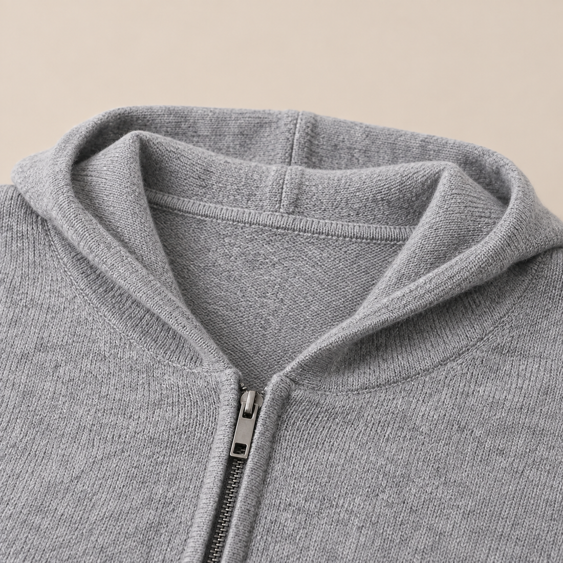 Men's Wool Full-Zip Knit Hooded Cardigan