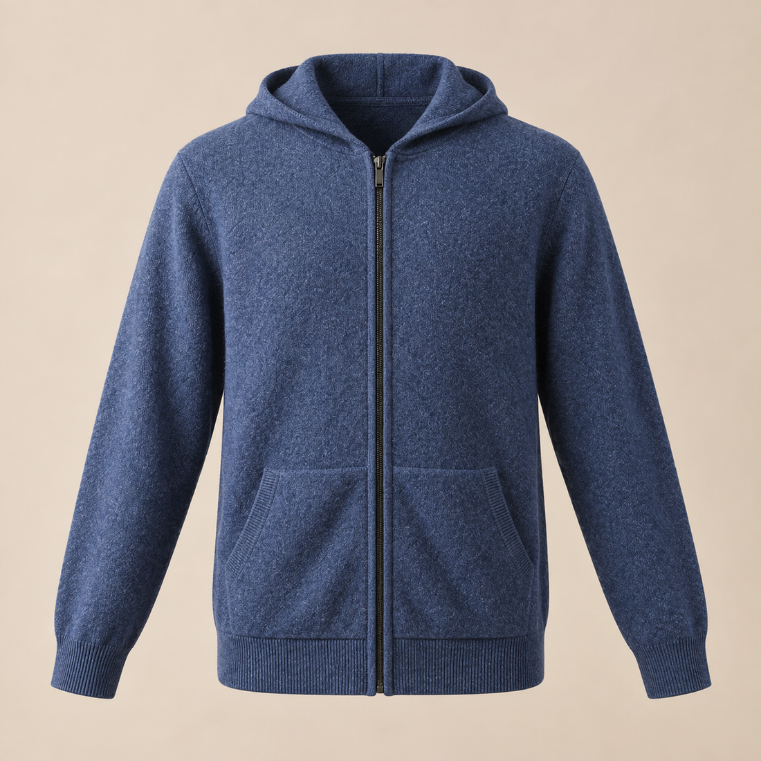 Men's Wool Full-Zip Knit Hooded Cardigan