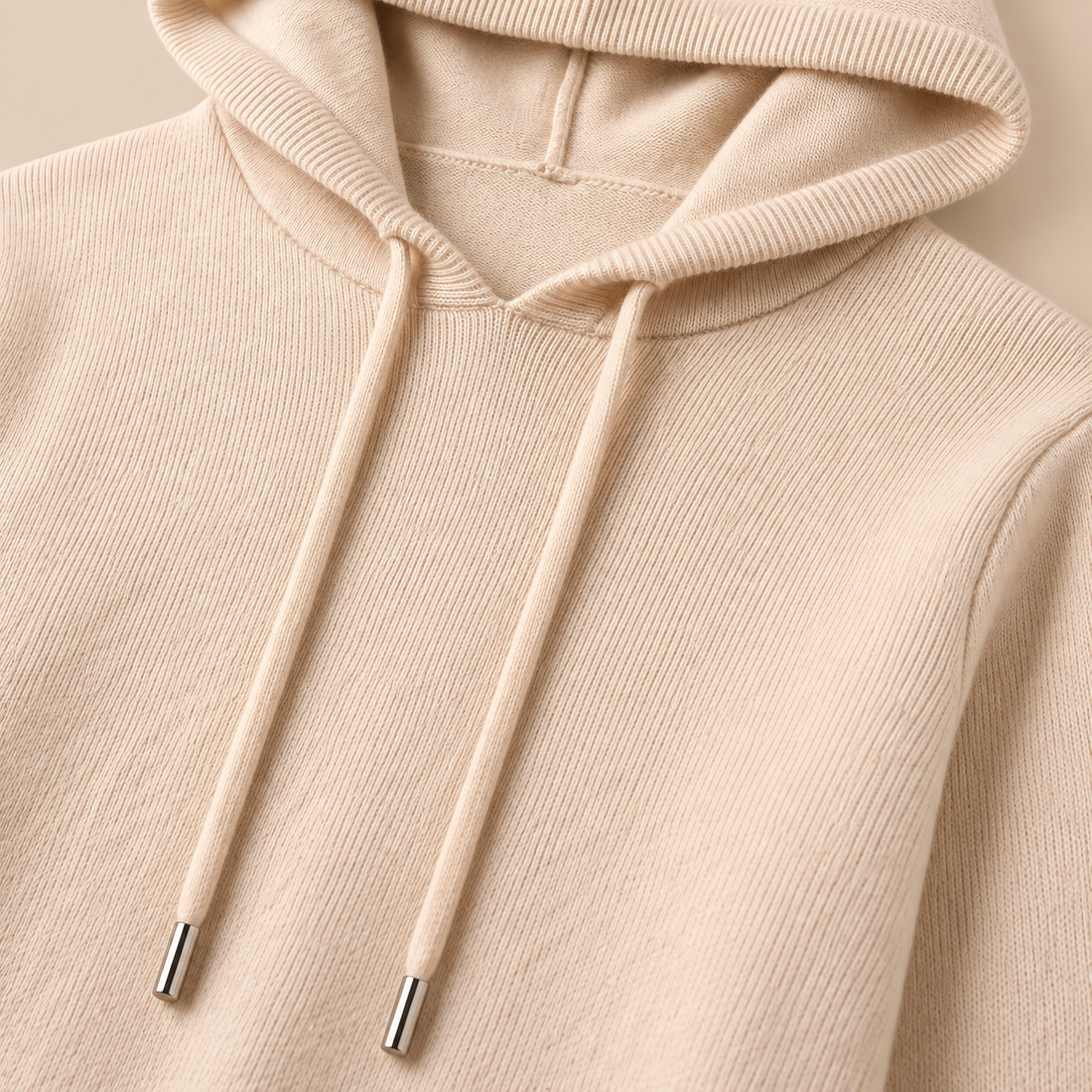 Men's Wool Knit Drawstring Hoodie