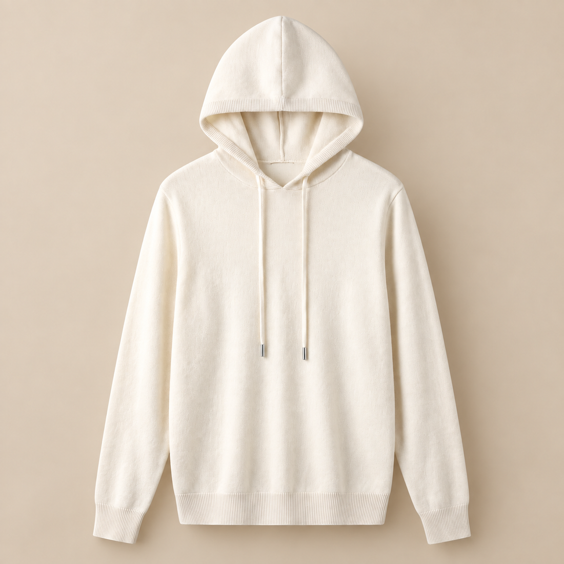 Men's Wool Knit Drawstring Hoodie