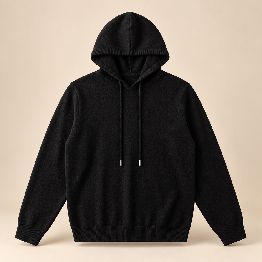 Men's Wool Knit Drawstring Hoodie