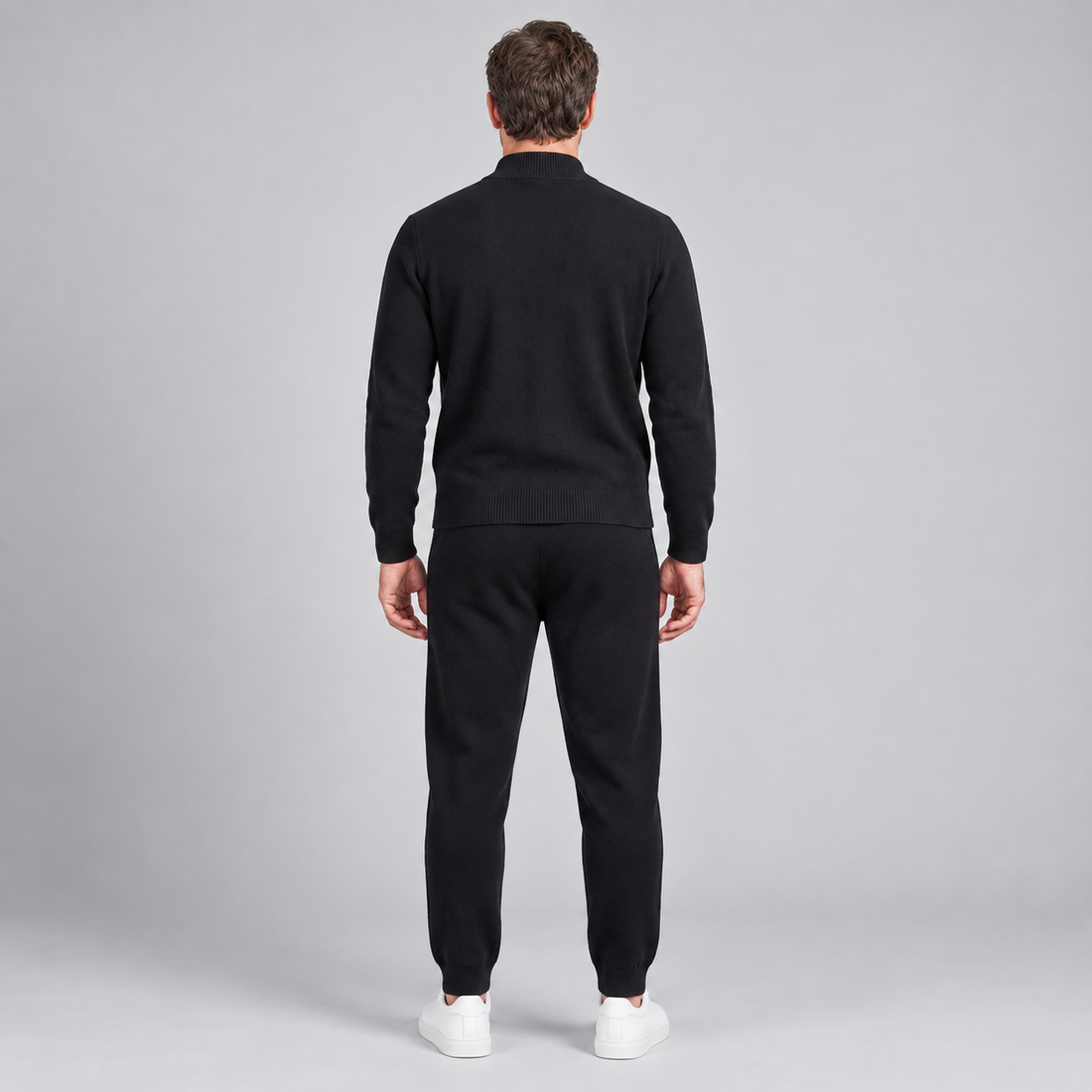 Men's Wool Knit Zip Cardigan and Trouser Co-ord Set