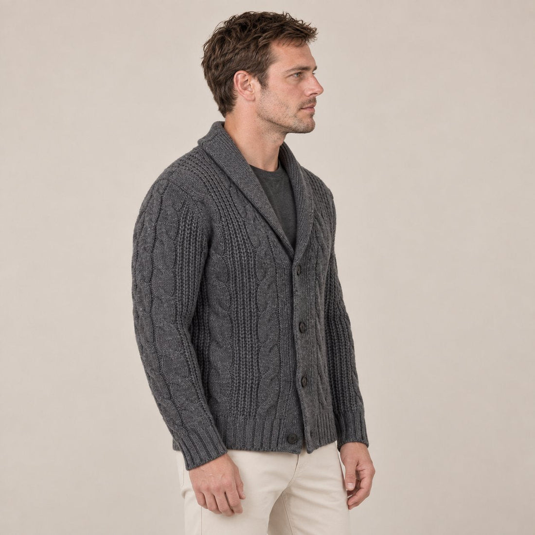 Men's Wool Knitted Cardigan
