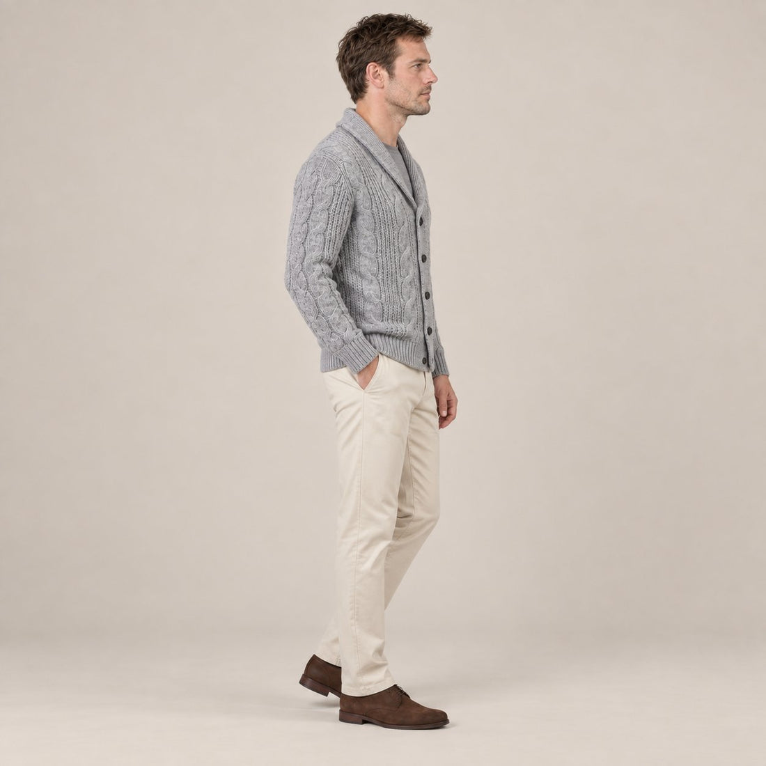 Men's Wool Knitted Cardigan