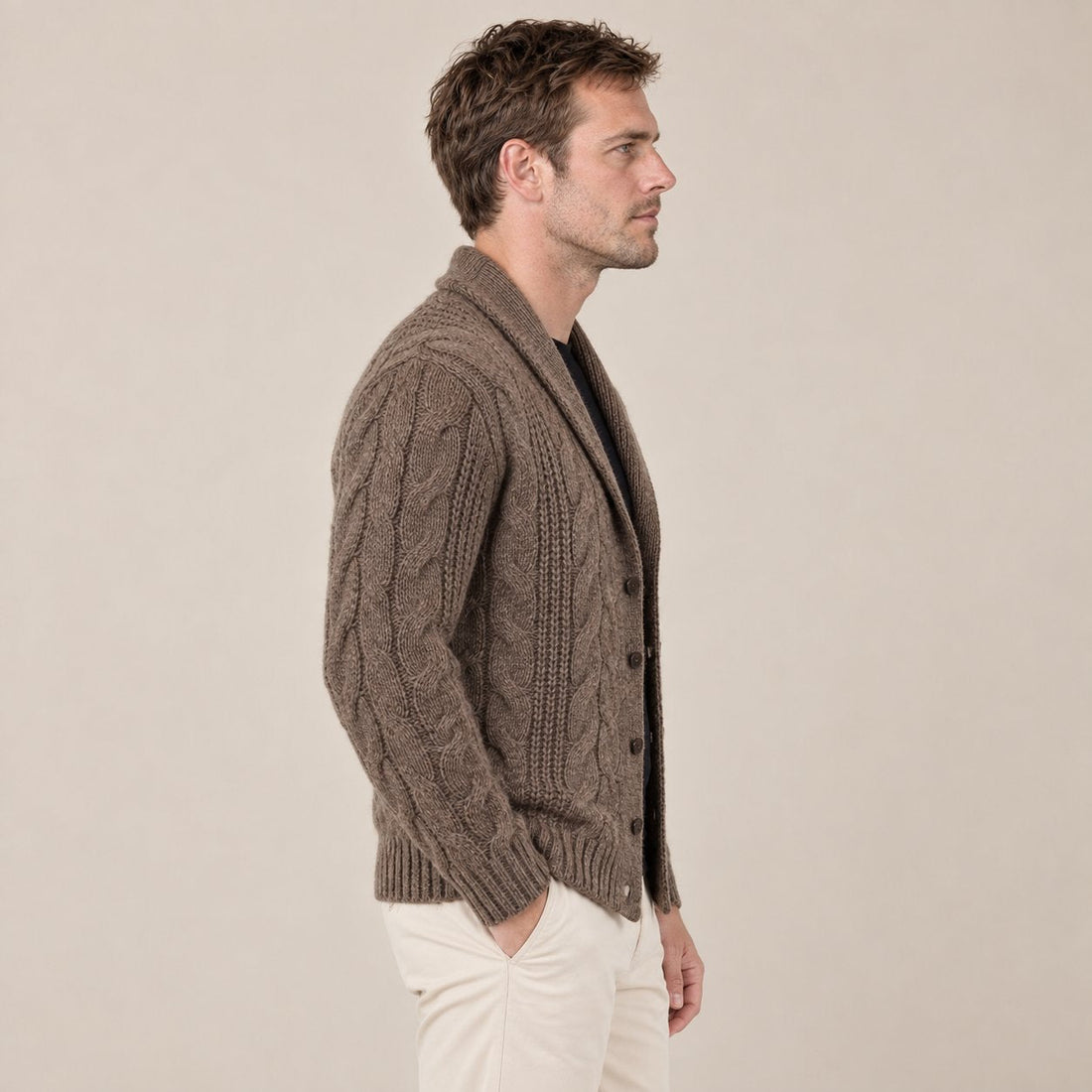 Men's Wool Knitted Cardigan