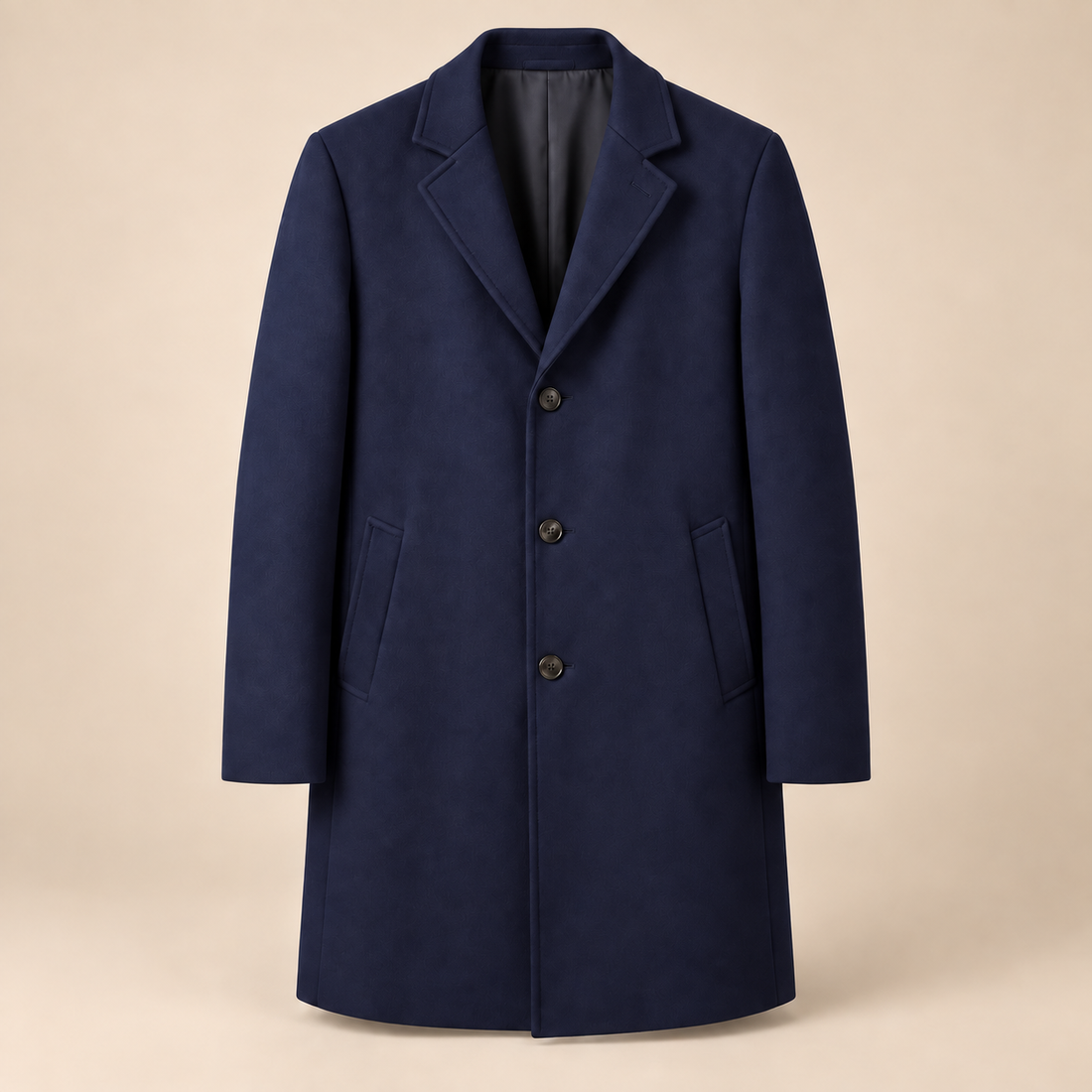 Men's Wool Overcoat Classic Long Coat