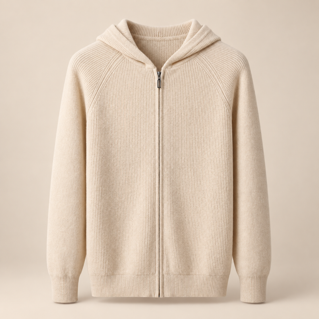 Men's Zip Up Knit Hoodie