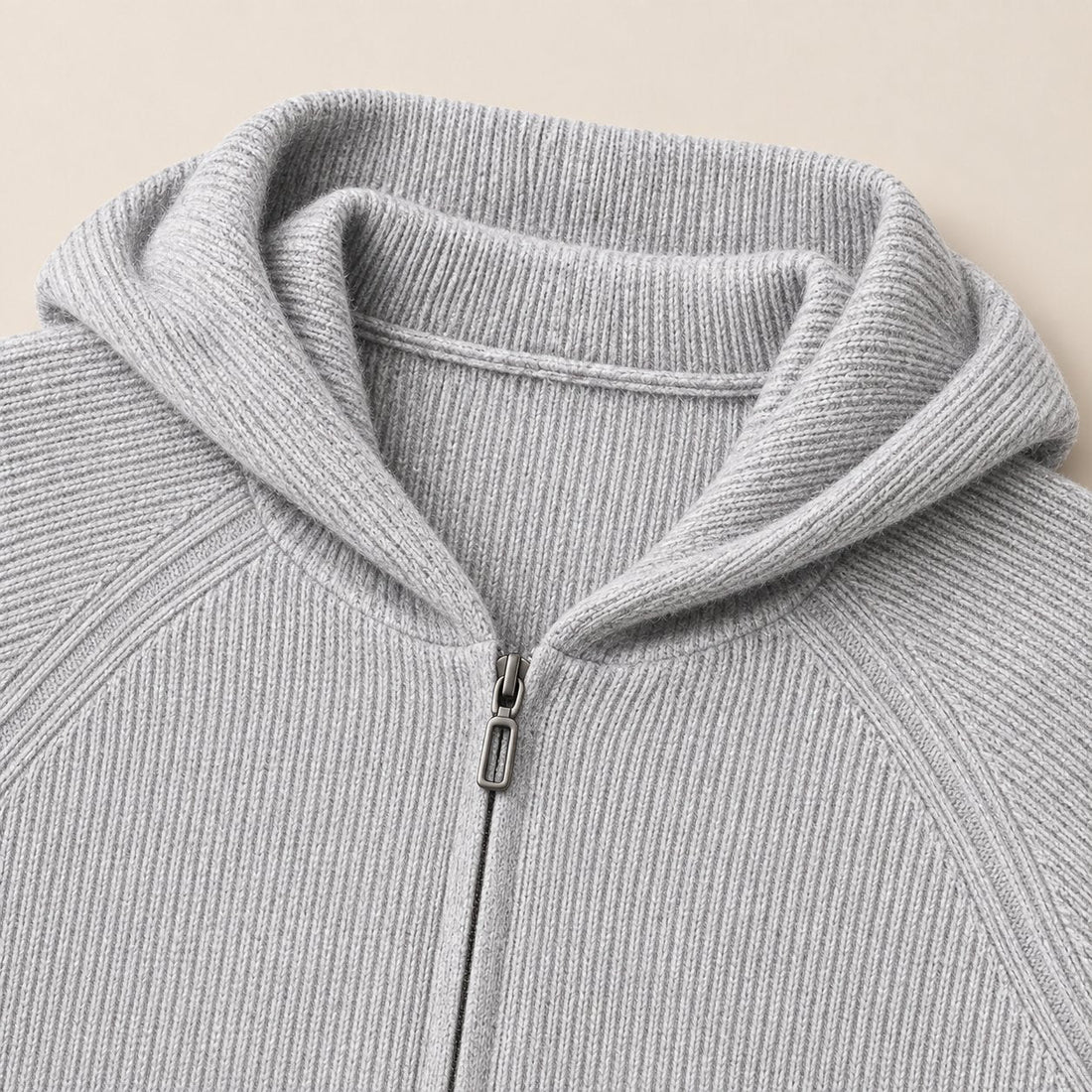 Men's Zip Up Knit Hoodie