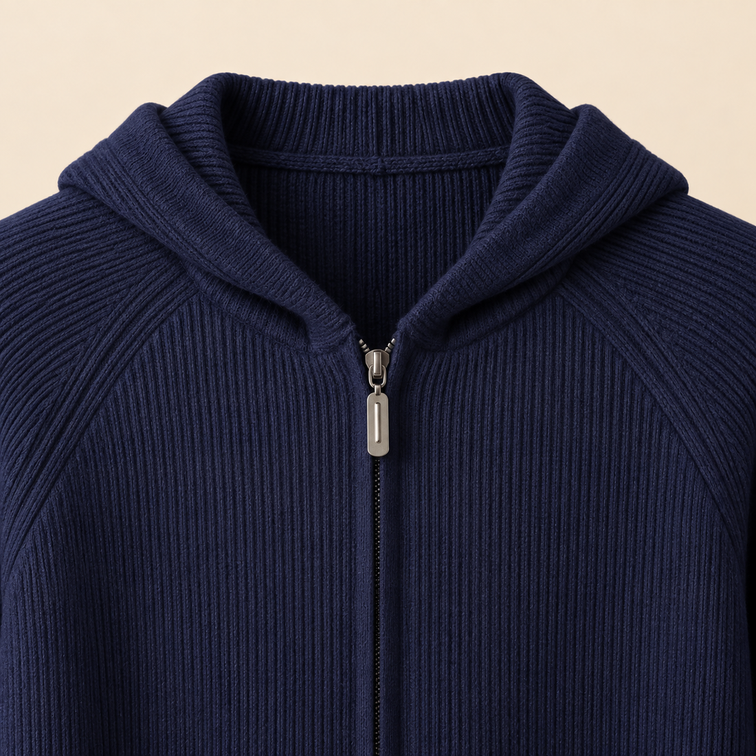 Men's Zip Up Knit Hoodie