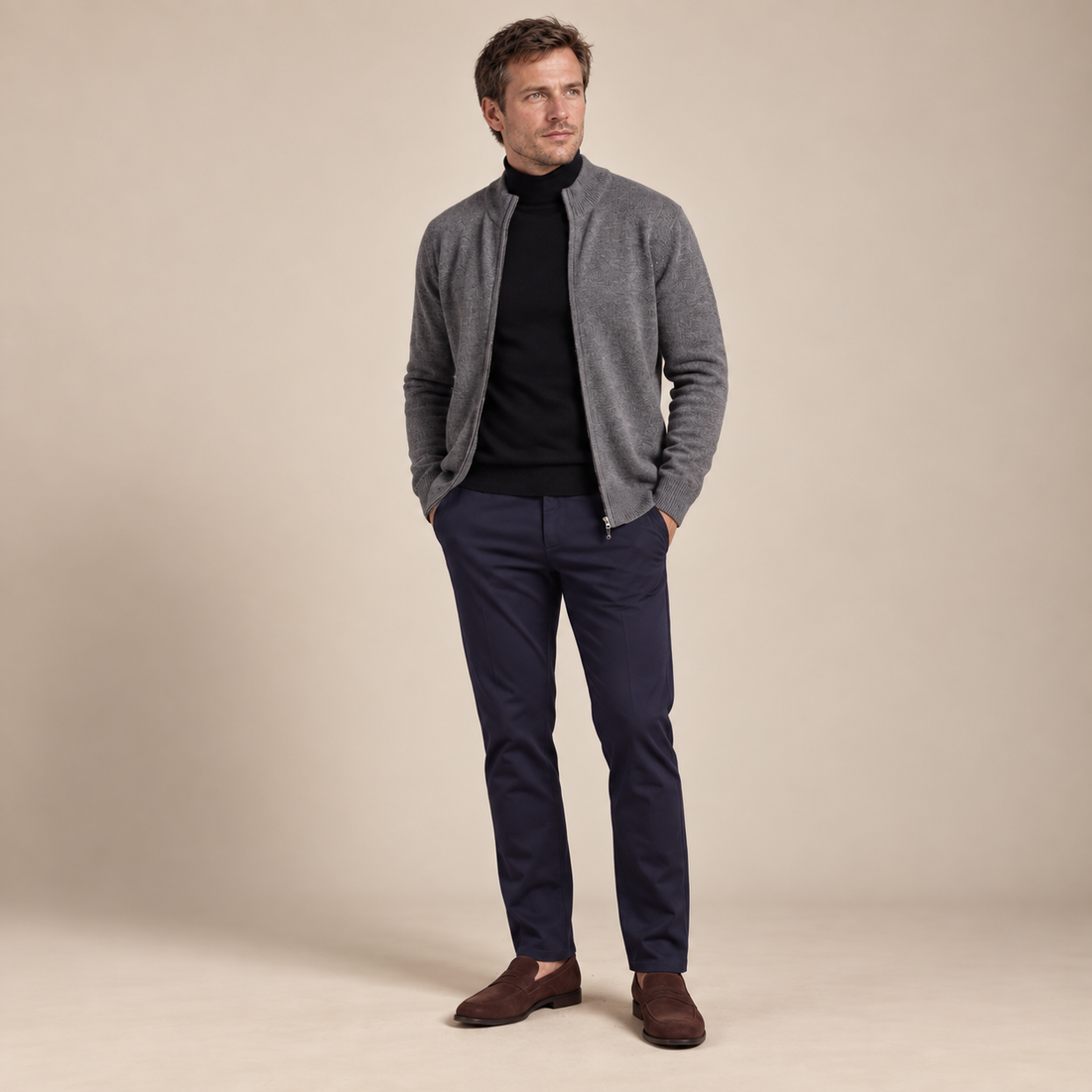 Men's Zip Sweater for Stylish Comfort