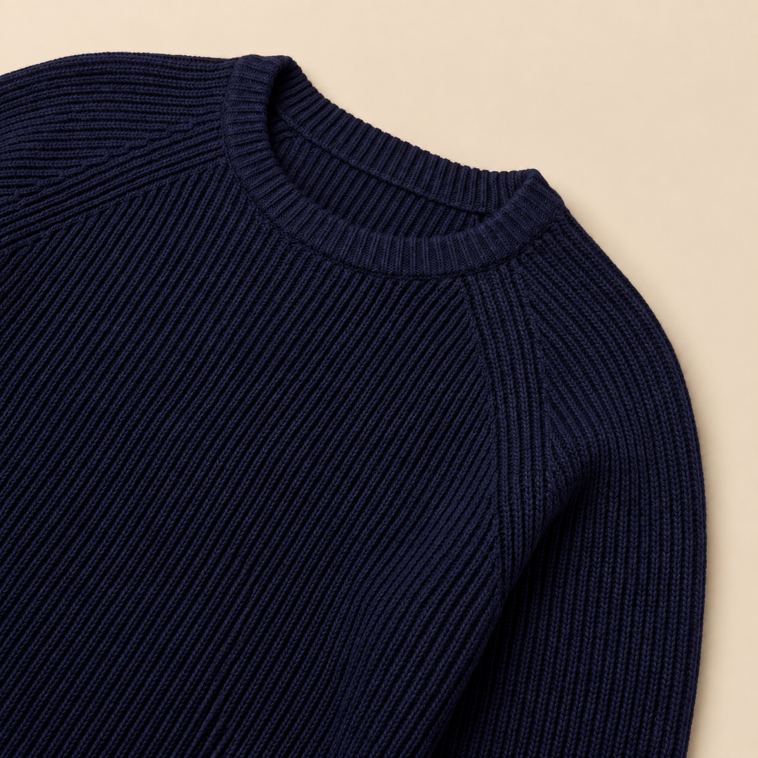 Navy English Rib Crewneck