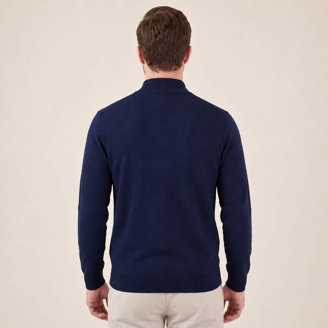 Navy Half-Zip Sweater