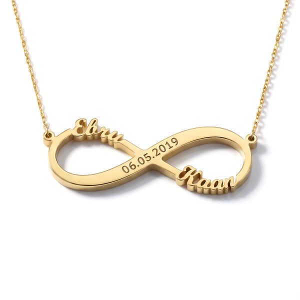 Infinite Love Necklace with Engraving