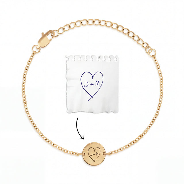 Personalized bracelet with your own handwriting/drawing