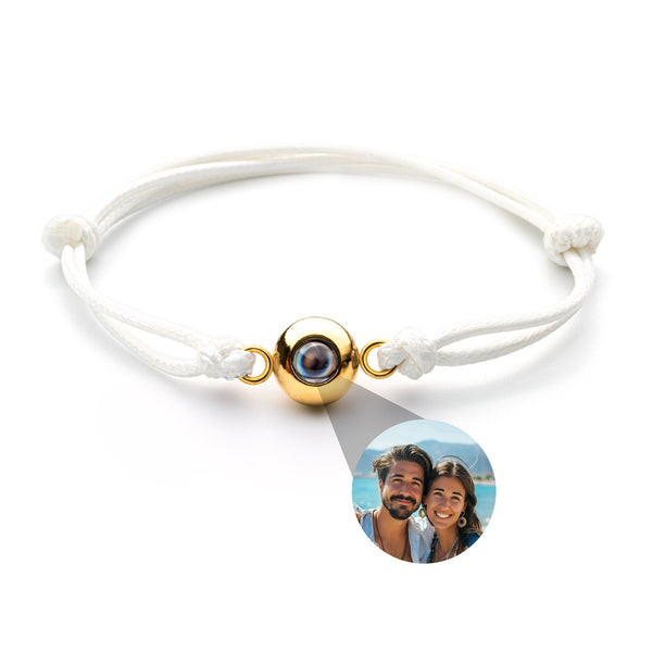 Personalized photo bracelet with your photo - Marine knot