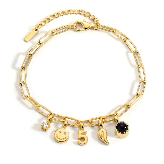 Personalized Charm Bracelet - Paperclip