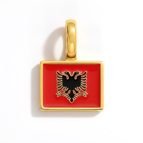 Charm - Flag Rectangular – Gold