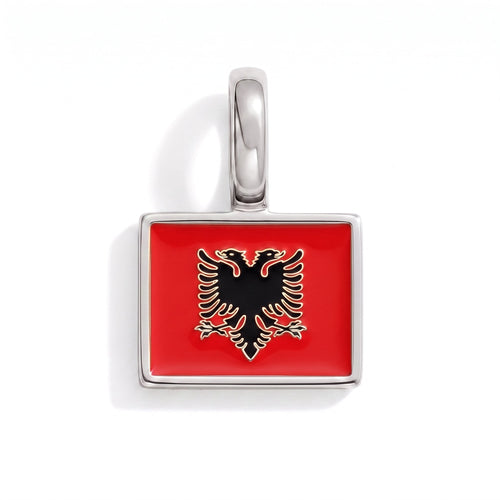 Charm - Flag Rectangular – Silver