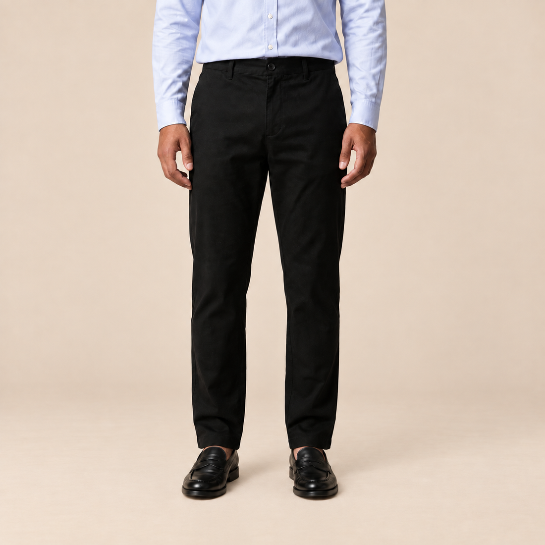 Men's Regular Fit Straight Leg Chino Trousers