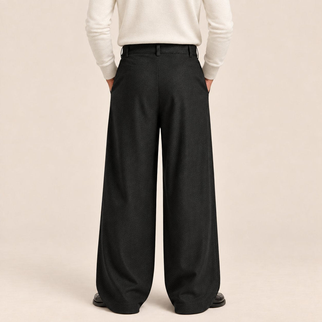 Men's Trousers Straight Leg Pleated Tailored