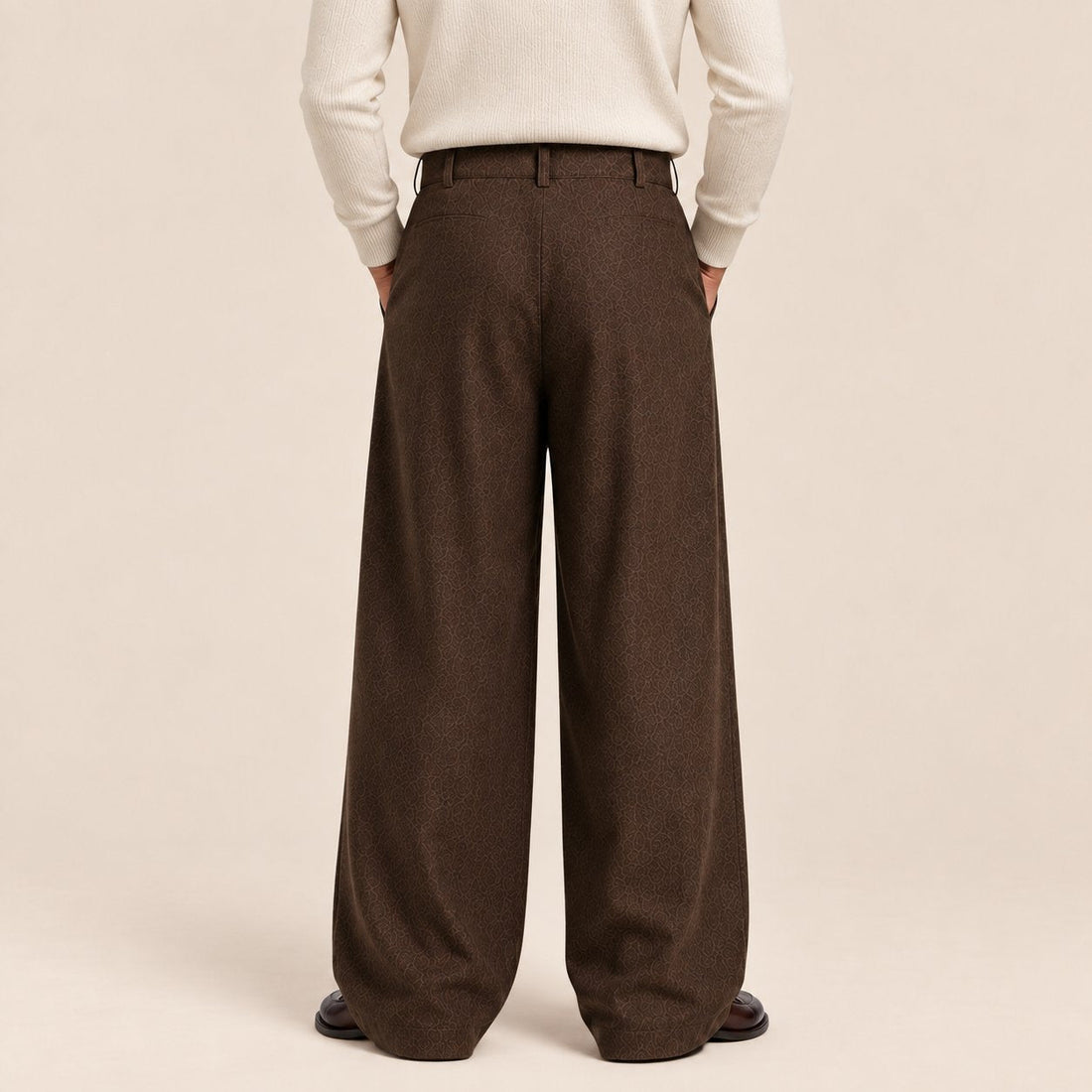 Men's Trousers Straight Leg Pleated Tailored