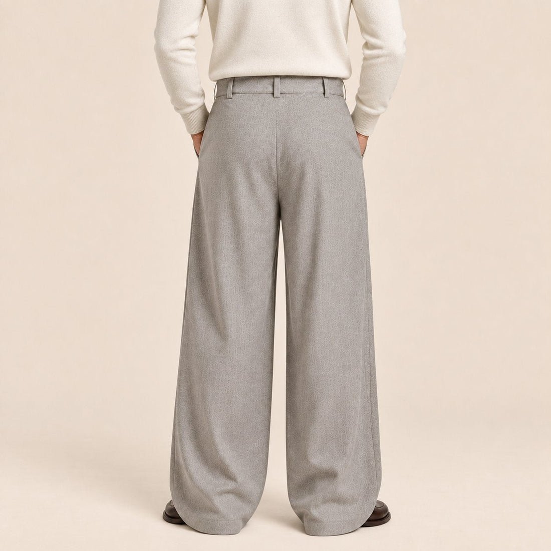 Men's Trousers Straight Leg Pleated Tailored