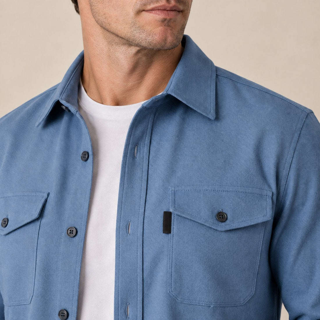 Men's Brushed Slim-Fit Overshirt