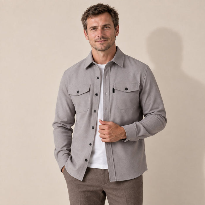 Men's Brushed Slim-Fit Overshirt